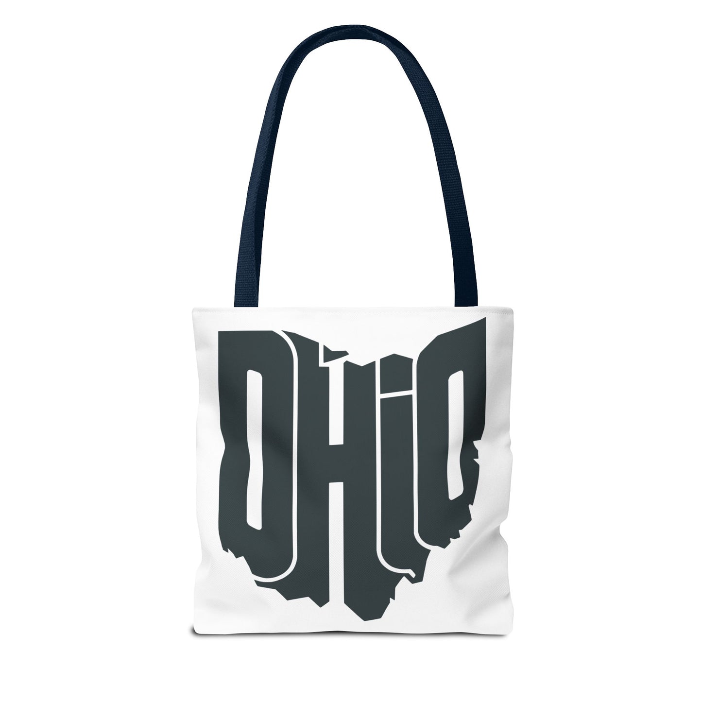 Ohio State Outline Tote Bag — Retro Ohio Text Graphic Tote