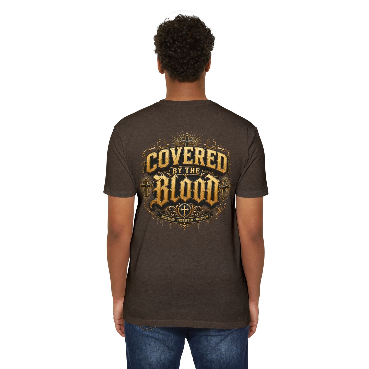 Covered by the Blood T-Shirt — Christian Faith Cross Graphic Tee