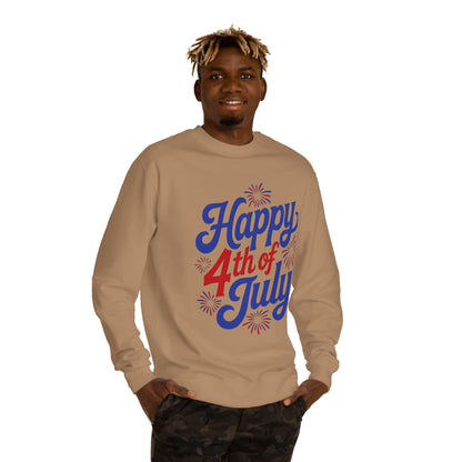 Happy 4th of July Sweatshirt — Patriotic Fireworks Crewneck