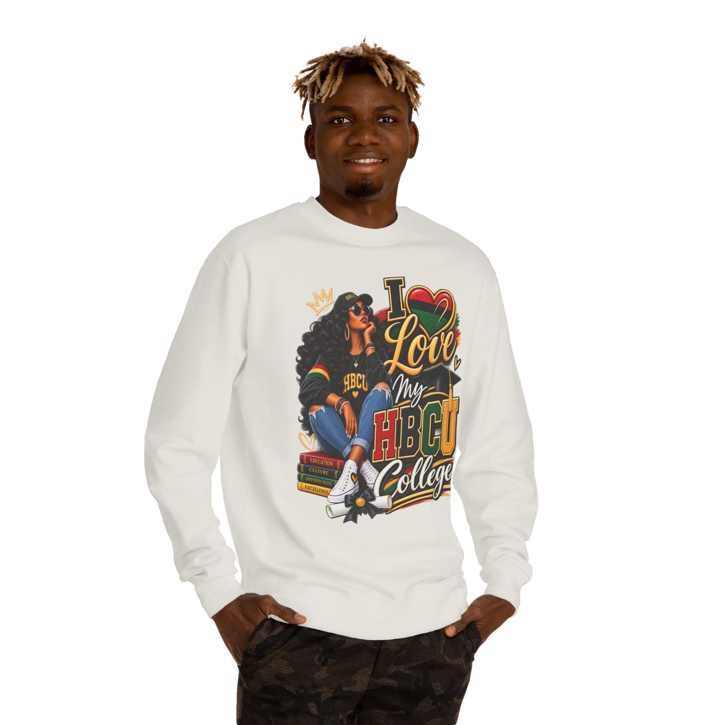 I Love My HBCU College Crewneck Sweatshirt