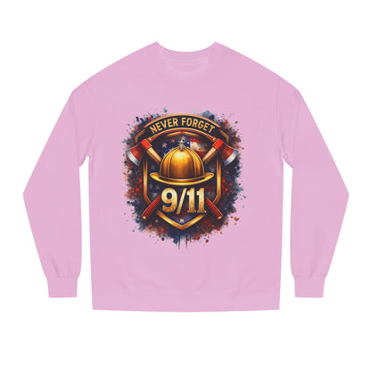 9/11 Never Forget Firefighter Helmet Crewneck Sweatshirt