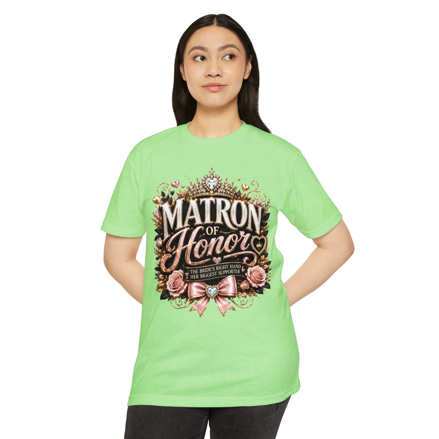 Matron of Honor T-Shirt — Floral Bridal Party Tee