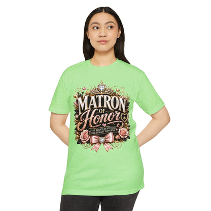 Matron of Honor T-Shirt — Floral Bridal Party Tee