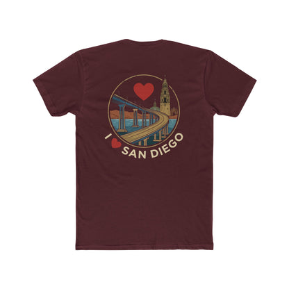 I Heart San Diego Crew Tee — Vintage Bridge & Tower Graphic