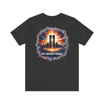 9/11 Never Forget T-Shirt — Twin Towers Tribute Tee