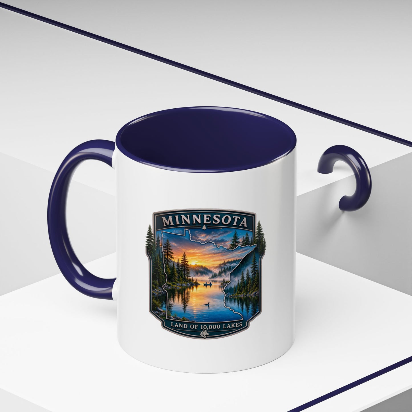 Minnesota Lake Sunset Coffee Mug — 'Land of 10,000 Lakes' Accent Mug