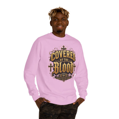 Covered By The Blood Sweatshirt — Christian Faith Crewneck