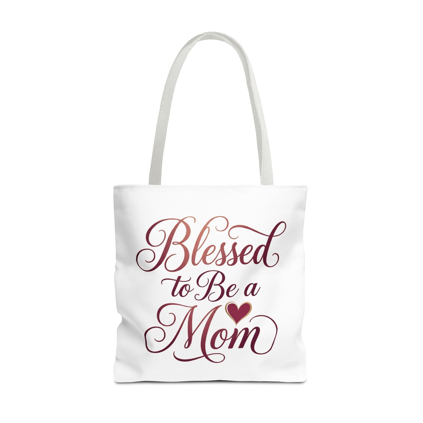 Blessed to Be a Mom Tote Bag – Mother's Day Floral Script Gift