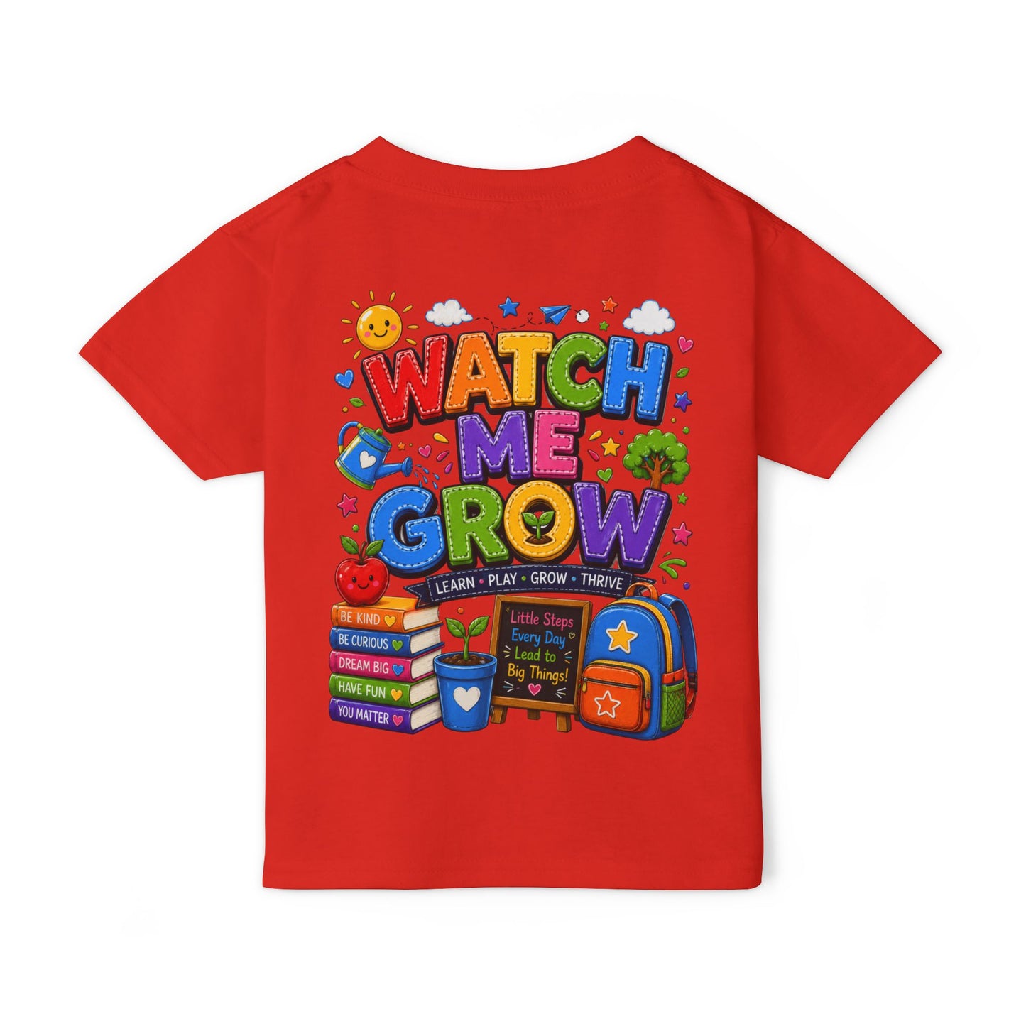 Toddler T-Shirt — "Watch Me Grow" Back-to-School Graphic Tee