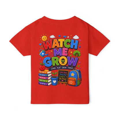 Toddler T-Shirt — "Watch Me Grow" Back-to-School Graphic Tee