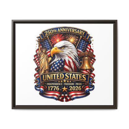 250th Anniversary United States Framed Canvas - Patriotic Eagle 1776–2026