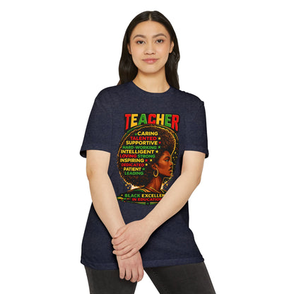 Teacher Black Excellence T-Shirt — Inspirational Afrocentric Educator Design