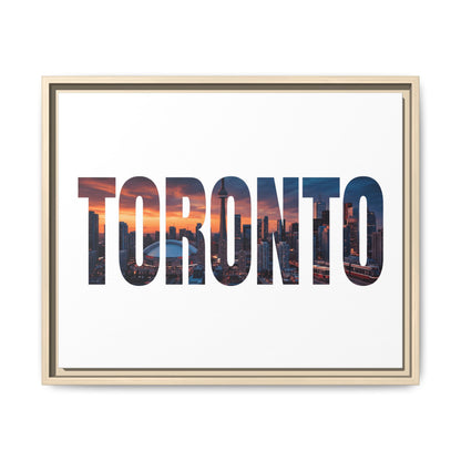 Toronto Cityscape Matte Canvas Framed Wall Art