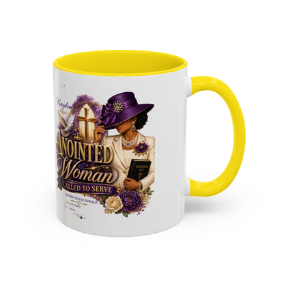 Anointed Woman Coffee Mug — Faithful, Called to Serve Accent Mug (11/15oz)