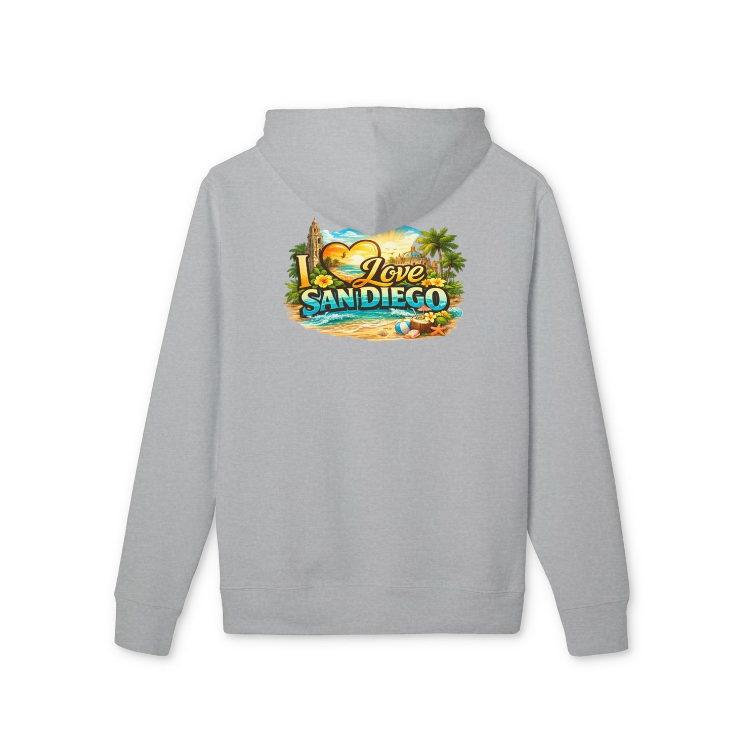San Diego Beach Hoodie – 'Love San Diego' Vintage Coastal Sweatshirt