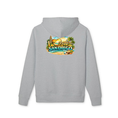 San Diego Beach Hoodie – 'Love San Diego' Vintage Coastal Sweatshirt