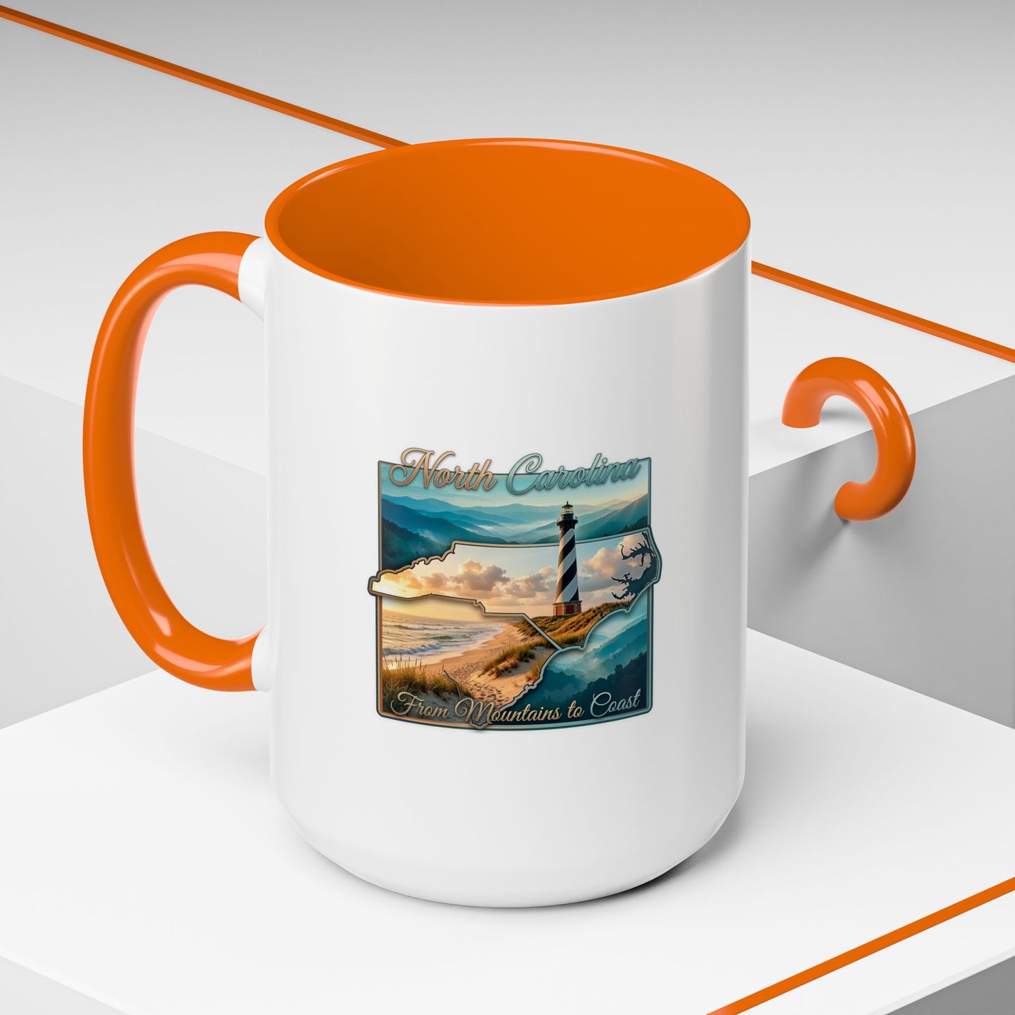Coastal Lighthouse Coffee Mug – From Mountains to Coast Accent Mug