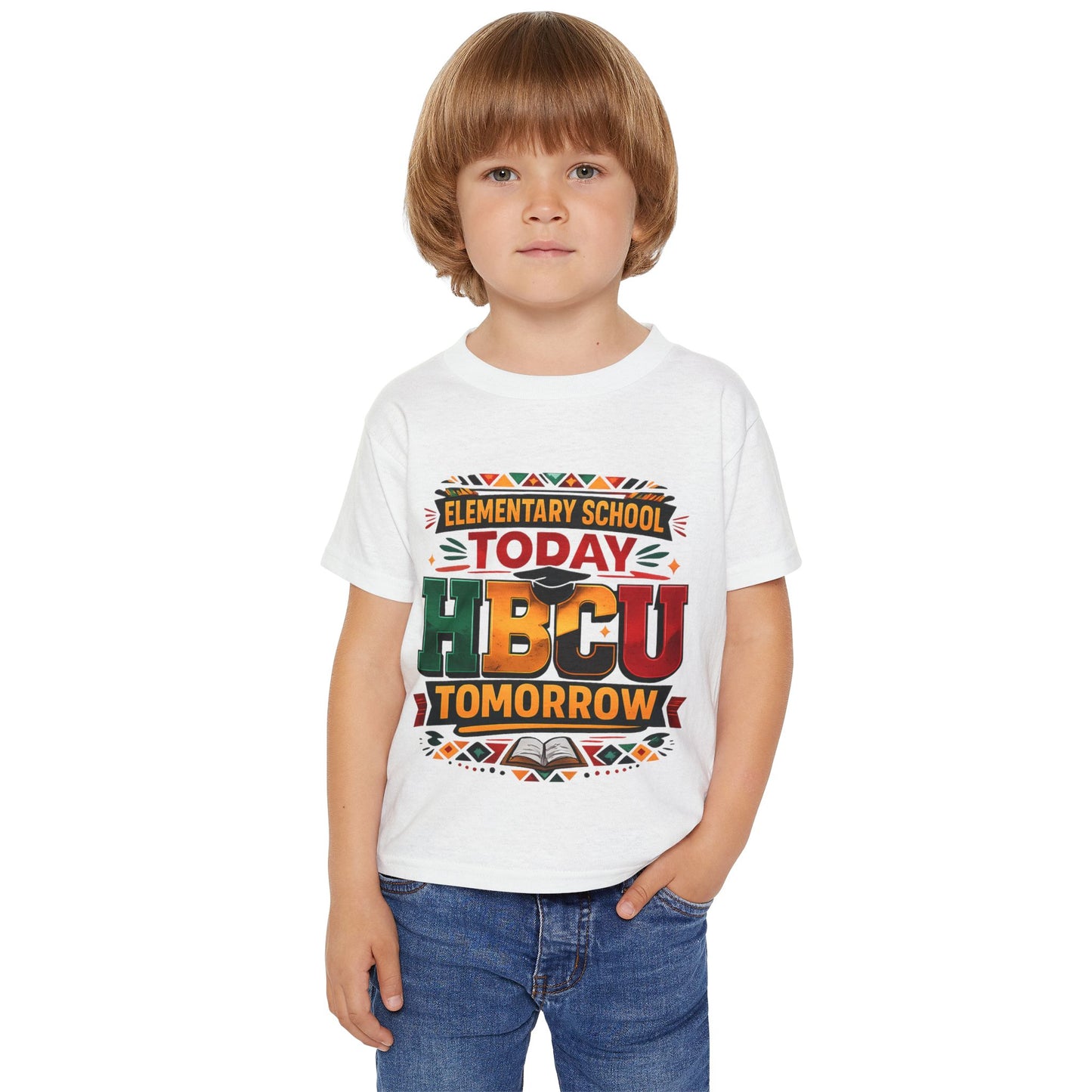 Toddler T‑Shirt — "Elementary School Today, HBCU Tomorrow" Colorful Pride