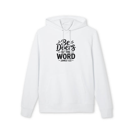 Be Doers of the Word Hoodie — Christian Faith Scripture Sweatshirt (James 1:22)