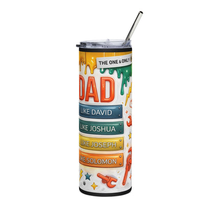 Inspirational Kids Tumbler — "He Is" Brave Warrior Smart Wise Stainless Steel 20oz