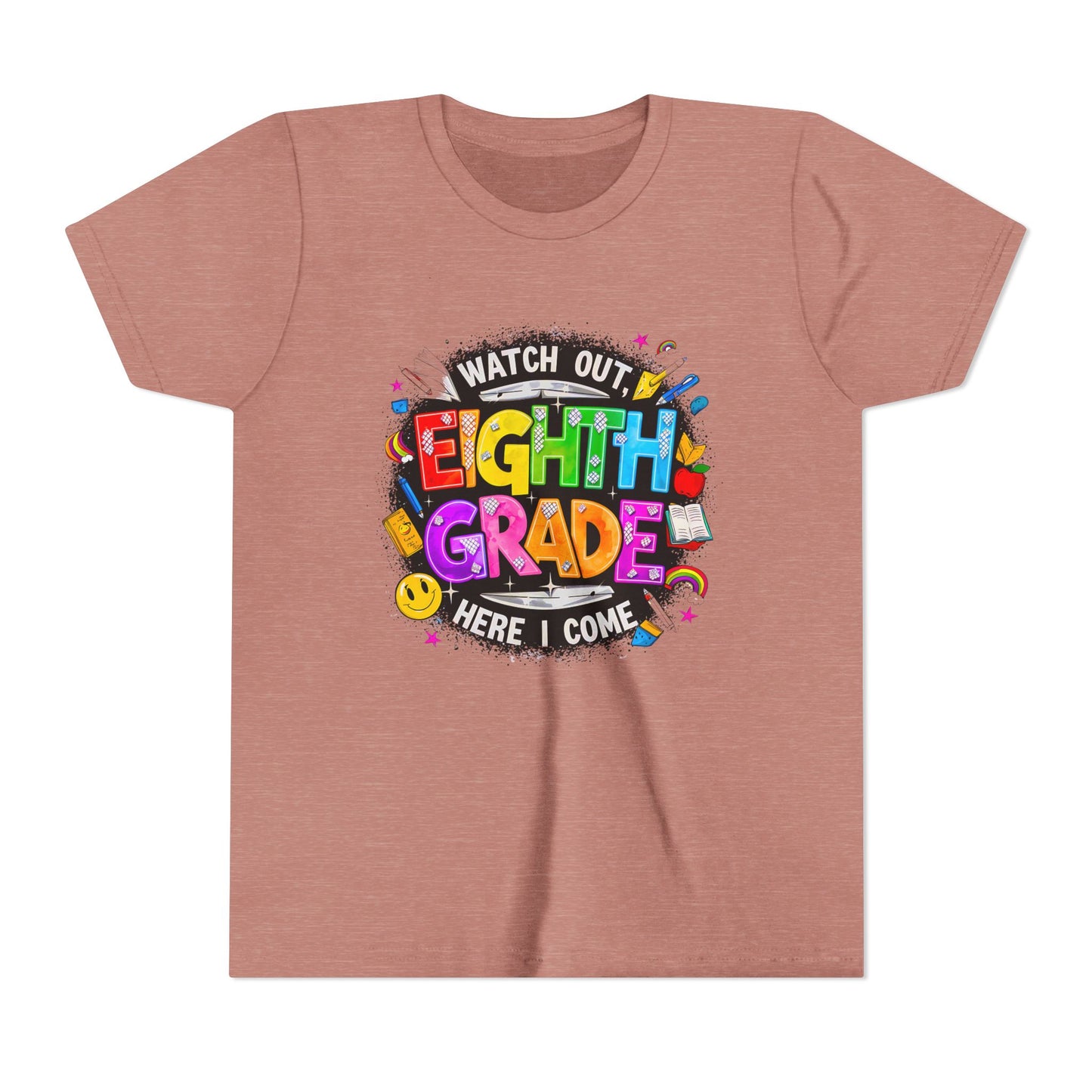 Eighth Grade Kids T‑Shirt — "Watch Out, Eighth Grade Here I Come" Back-to-School Tee