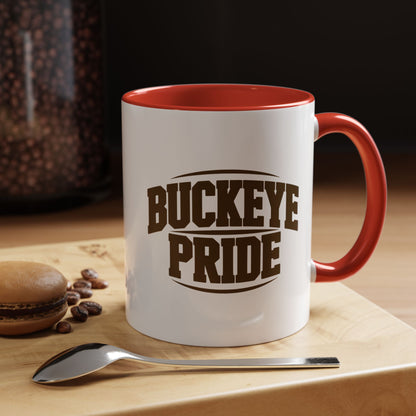 Buckeye Pride Accent Coffee Mug — School Spirit Ceramic Mug
