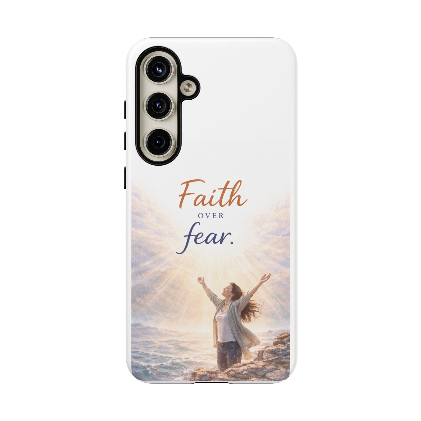Faith Over Fear Phone Case — Inspirational Christian iPhone Cover