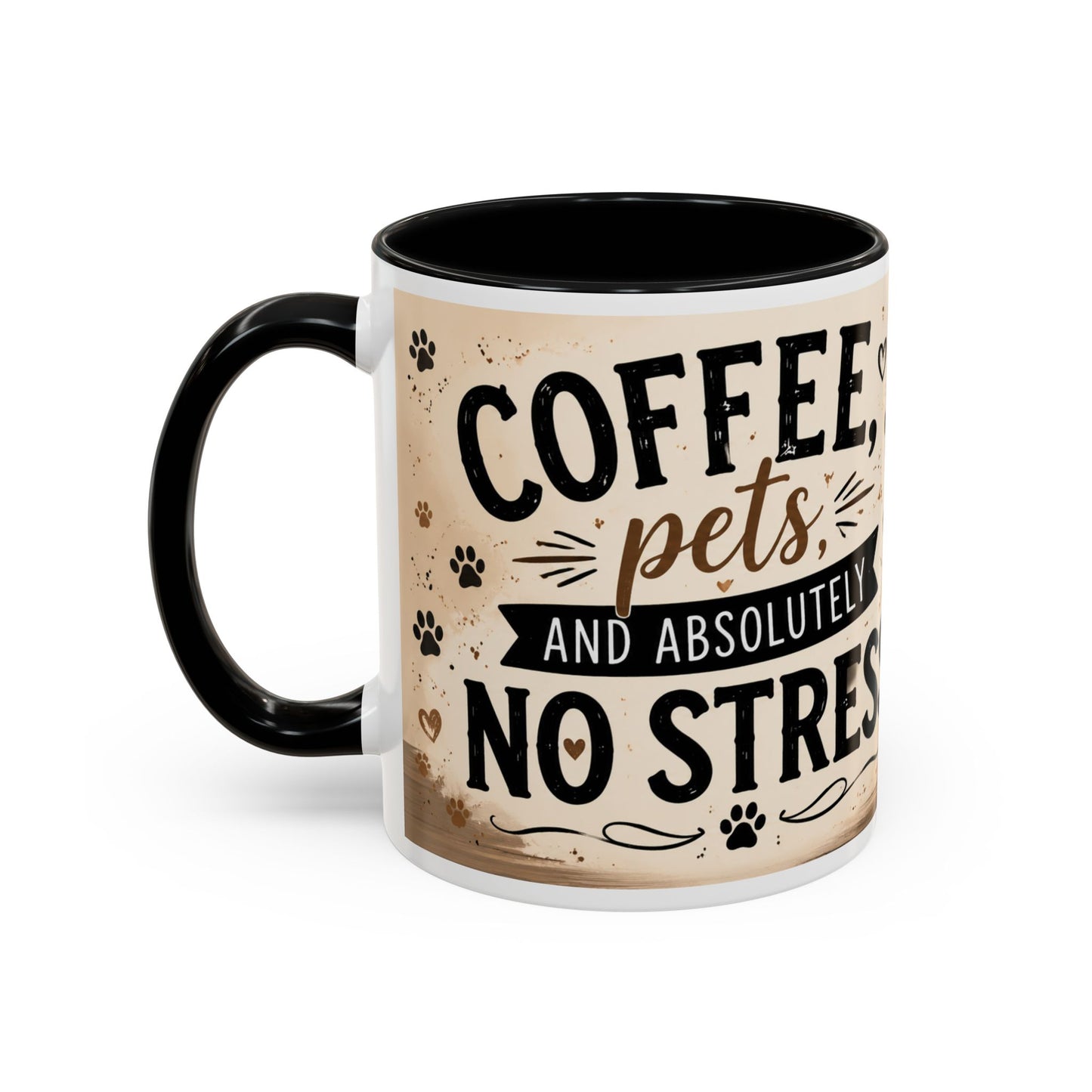 Dog and Cat Coffee Mug – "Best Friends, Best Life" Accent Tea Cup (11/15oz)