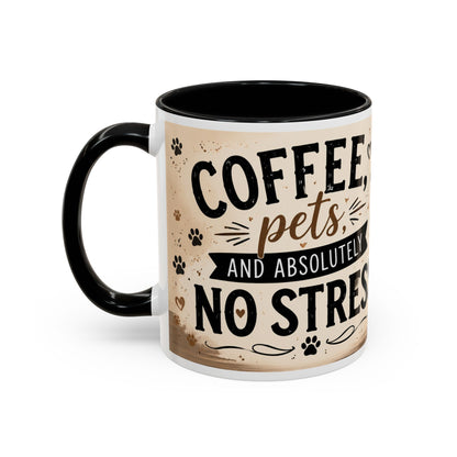 Dog and Cat Coffee Mug – "Best Friends, Best Life" Accent Tea Cup (11/15oz)