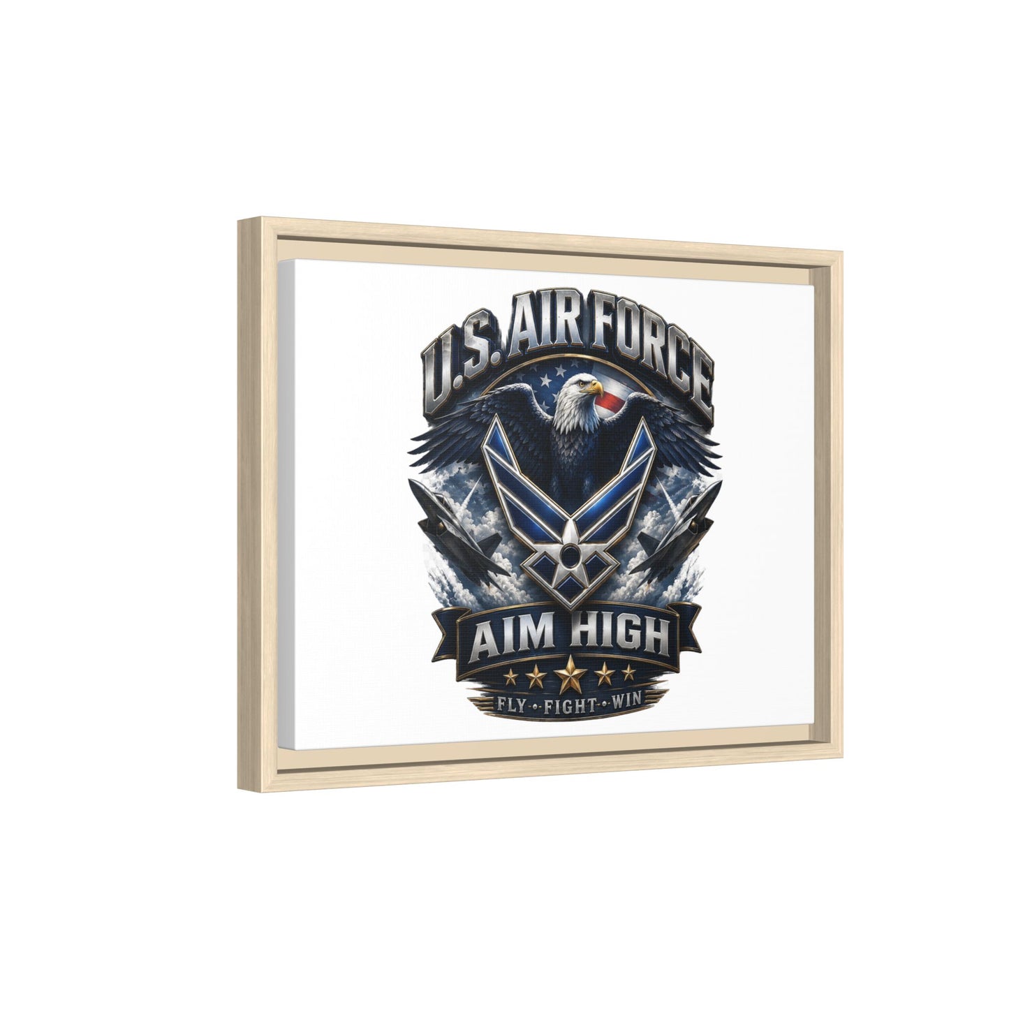 U.S. Air Force 'Aim High' Framed Matte Canvas Wall Art