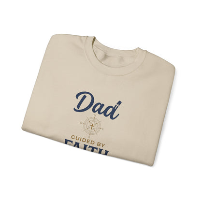 Dad Guided by Faith Crewneck Sweatshirt