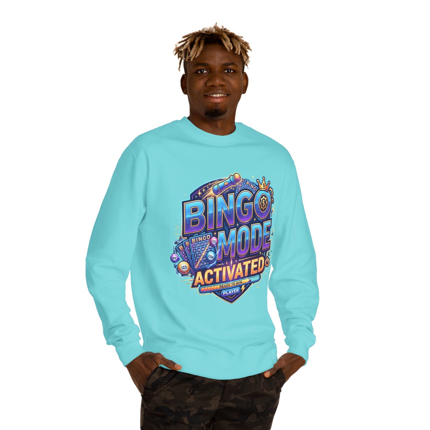 Bingo Mode Activated Sweatshirt — Fun Gamer/Player Bingo Crewneck