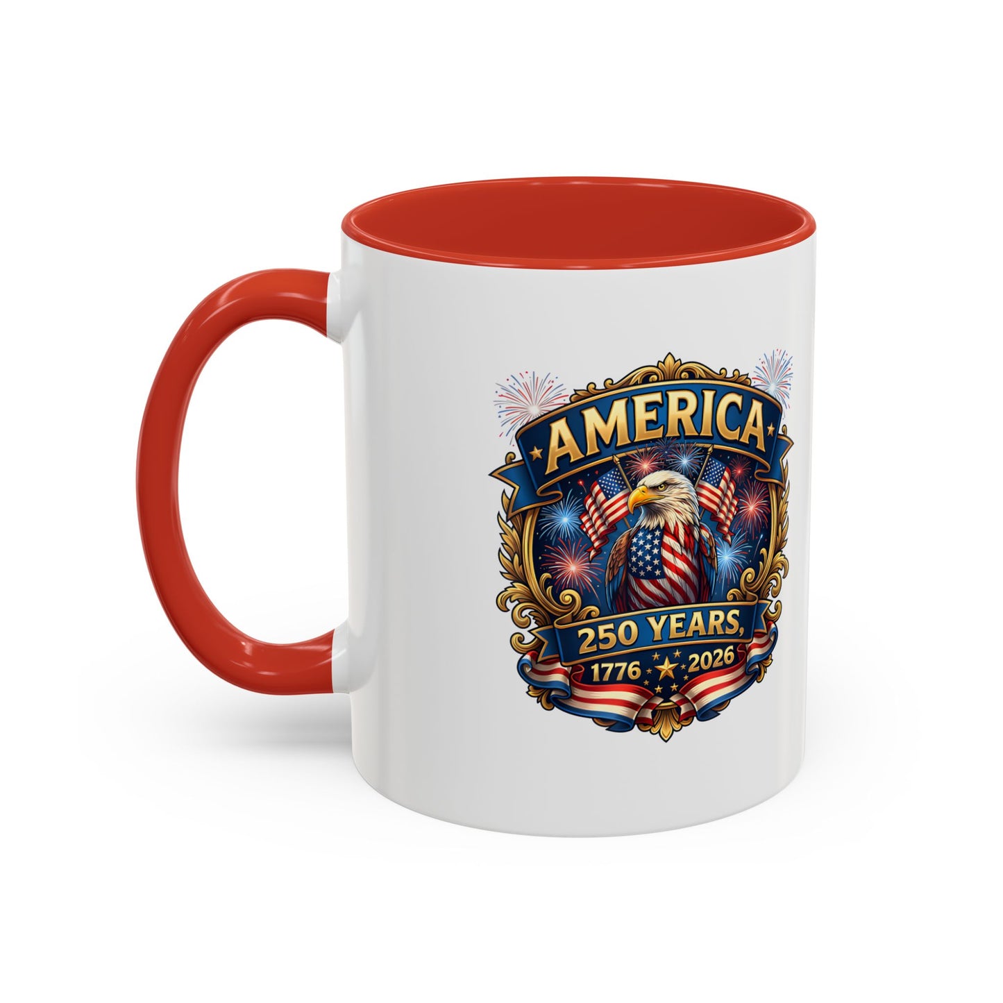 250th America Eagle Coffee Mug — Patriotic 1776–2026 Anniversary Accent Mug