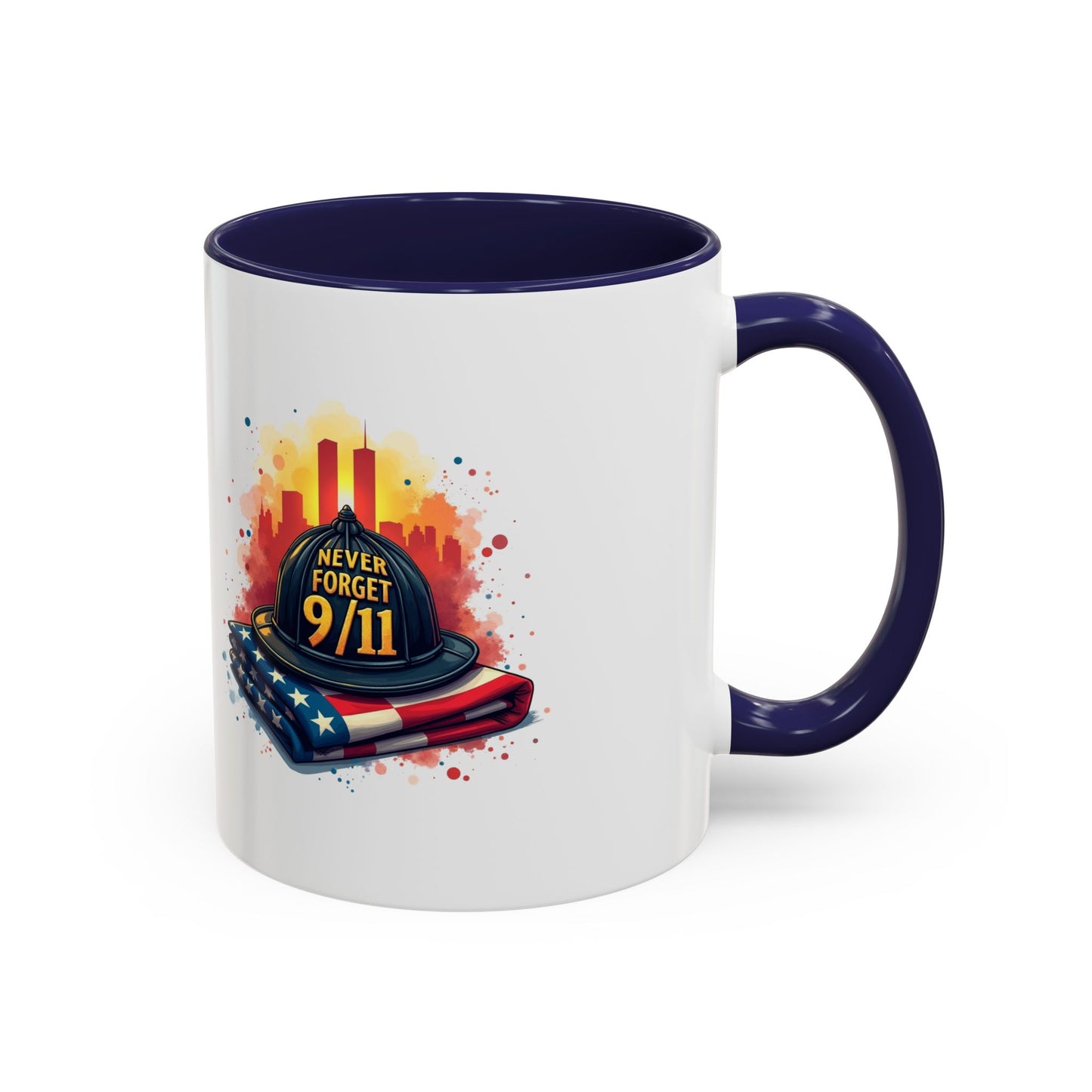 Never Forget 9/11 Memorial Accent Coffee Mug
