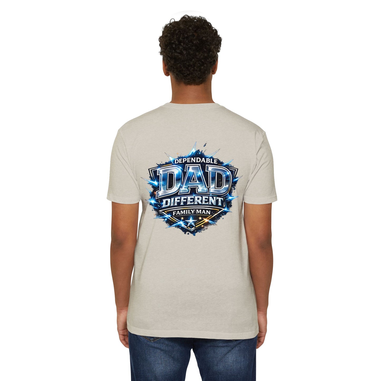 Dependable Dad Graphic T-Shirt — "Dependable Dad Different Family Man"