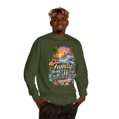Family Cruise Sweatshirt – Tropical Cruise Vacation Crew Neck