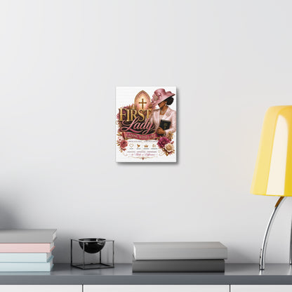 First Lady Leading With Love Canvas Wall Art — Faith-Based Church Decor