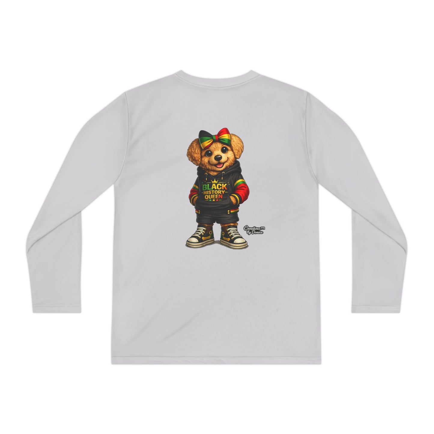 Youth Long Sleeve Tee — Rasta Bear 'Black History' Graphic