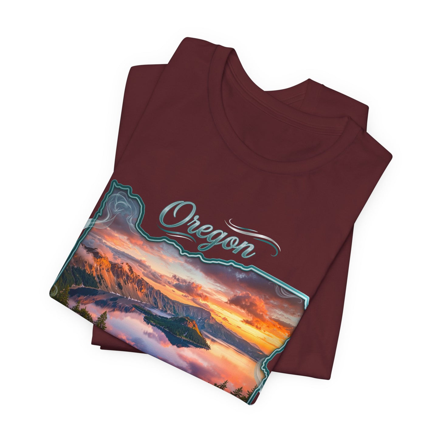 Oregon Pacific Wonderland T‑Shirt — Scenic Sunset State Map Tee