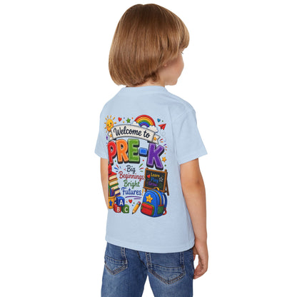 Welcome to Pre-K Toddler T‑Shirt — "Big Beginnings Bright Futures" Back‑to‑School Tee