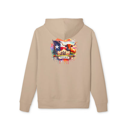 Texas Flag Skull Hoodie — Watercolor Lone Star Texas Pride Pullover