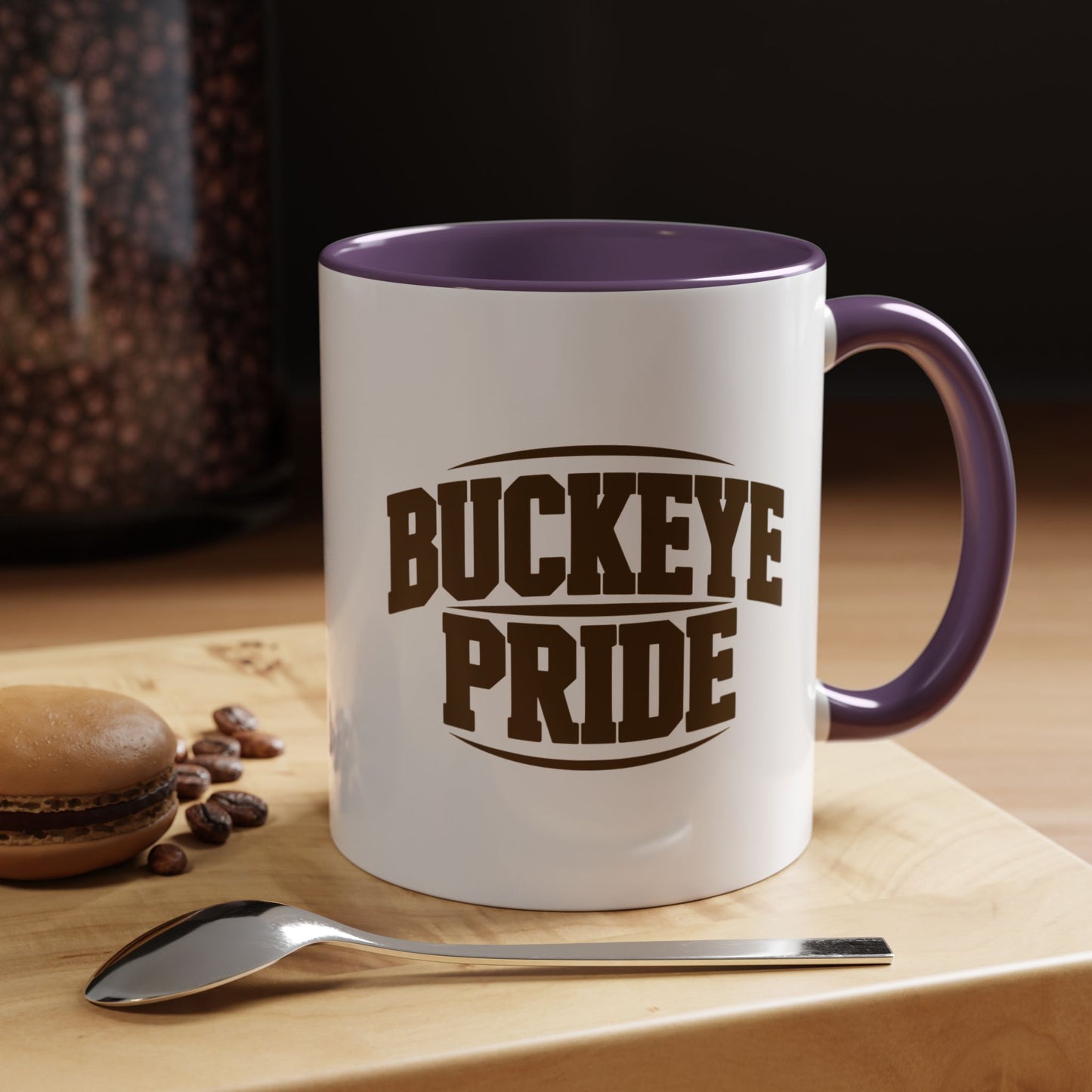 Buckeye Pride Accent Coffee Mug — School Spirit Ceramic Mug