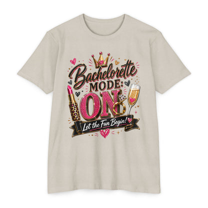 Bachelorette Mode On T-Shirt — 'Let the Fun Begin' Bachelorette Party Tee