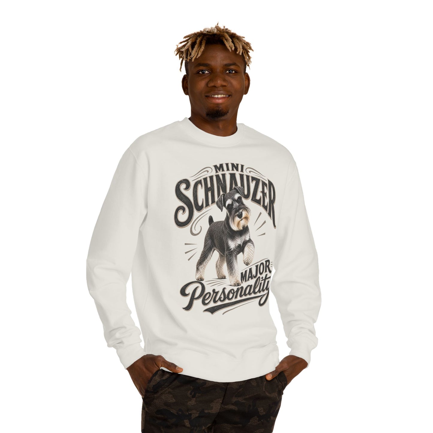 Mini Schnauzer Sweatshirt — "Major Personality" Dog Lover Crewneck