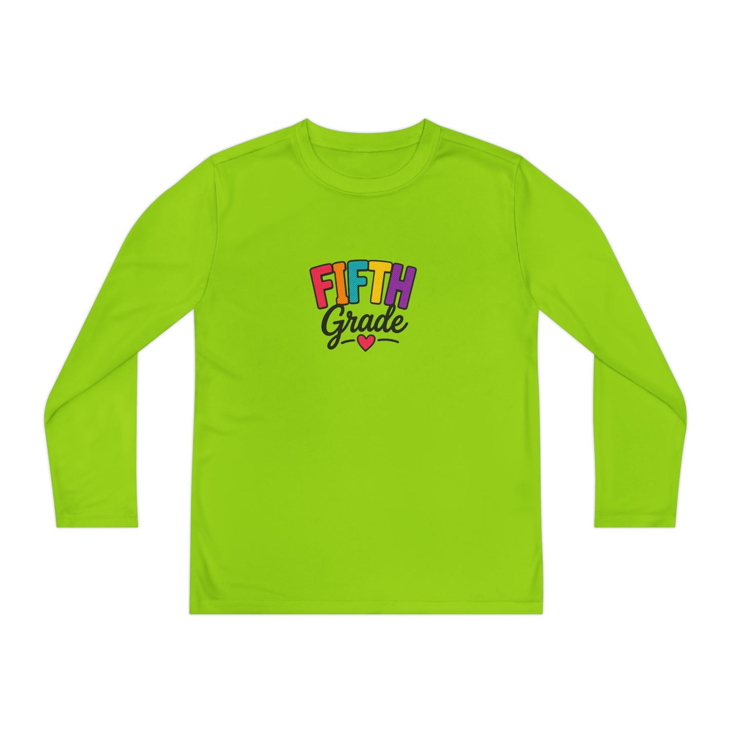 Fifth Grade Youth Long Sleeve Tee — Colorful Back-to-School Shirt