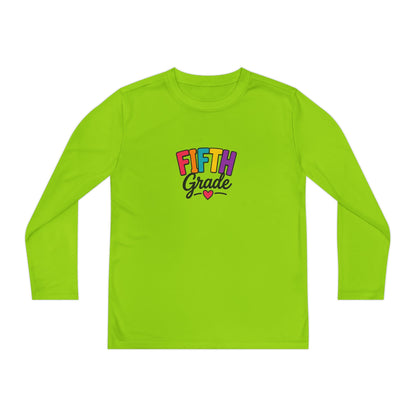 Fifth Grade Youth Long Sleeve Tee — Colorful Back-to-School Shirt