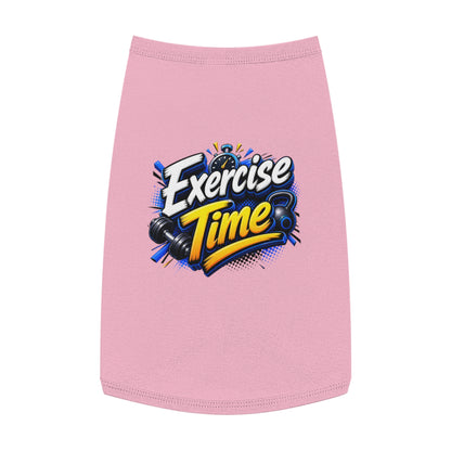Exercise Time Pet Tank Top — Funny Workout Dog Shirt