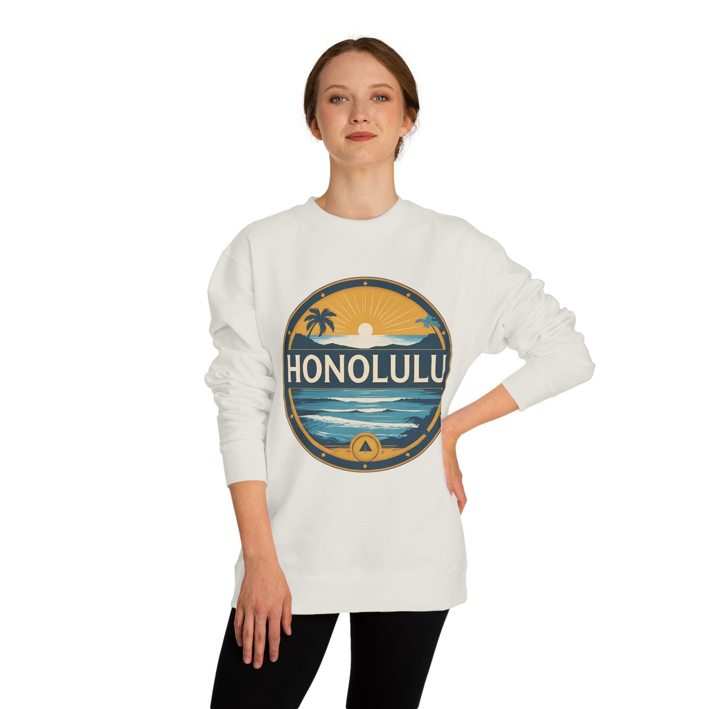 Honolulu Vintage Sunset Crewneck Sweatshirt