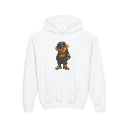 Youth Hoodie — Cool Bear 'Boss' Streetwear Design