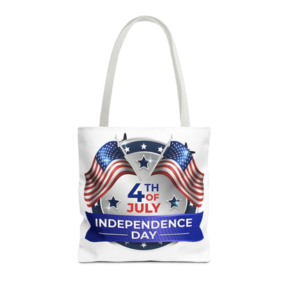 Independence Day Tote Bag — 4th of July American Flag Canvas Tote